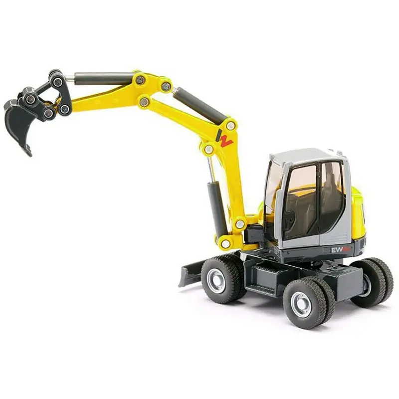Wacker Neuson Ew65 Mobile Excavator Yellow And Gray 1/50 Diecast Model By Siku 1