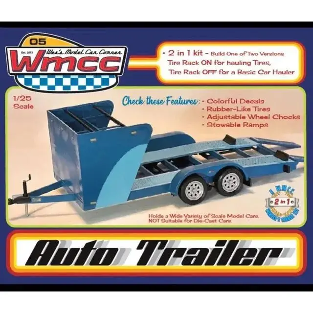 Wes's Model Car Corner #100At1: 1/25 Scale Auto Trailer 2N1 Plastic Model Kit 1
