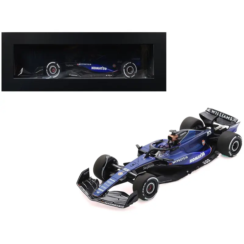 Williams Fw46 #23 Alex Albon "Williams Racing" Formula One F1 "Bahrain Gp" (2024) With Acrylic Display Case 1/18 Model Car By Spark 1