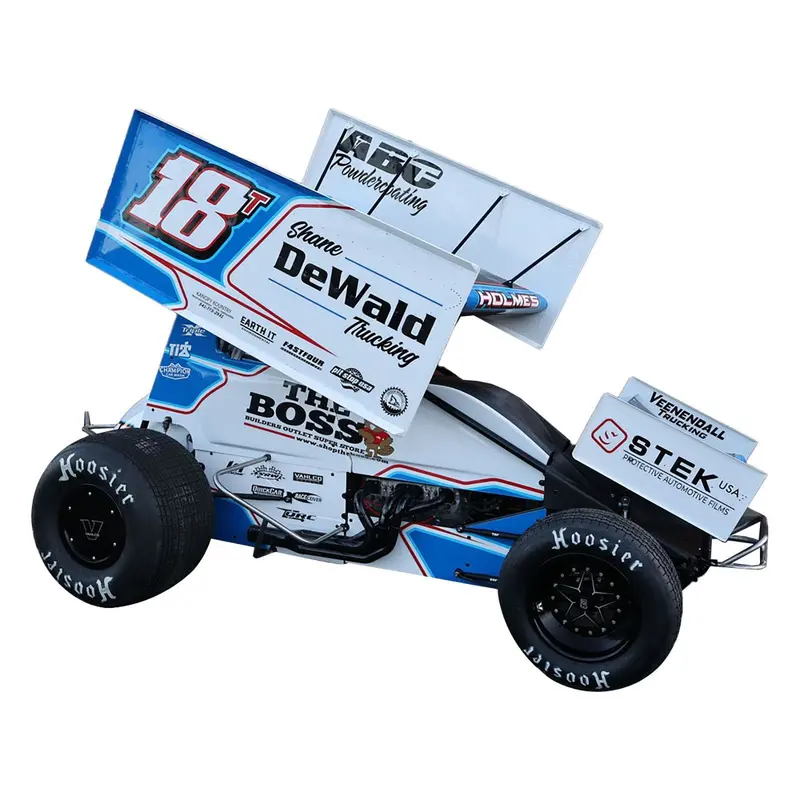 Winged Sprint Car #18T Tanner Holmes "Shane Dewald Trucking - The Boss" Tanner Holmes Racing "World Of Outlaws" (2024) 1/18 Diecast Model Car By Acme 1