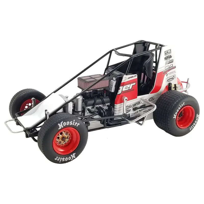 Winged Sprint Car #5W Lucas Wolfe "Old Milwaukee" Allebach Racing "World Of Outlaws" (2024) 1/18 Diecast Model Car By Acme 1