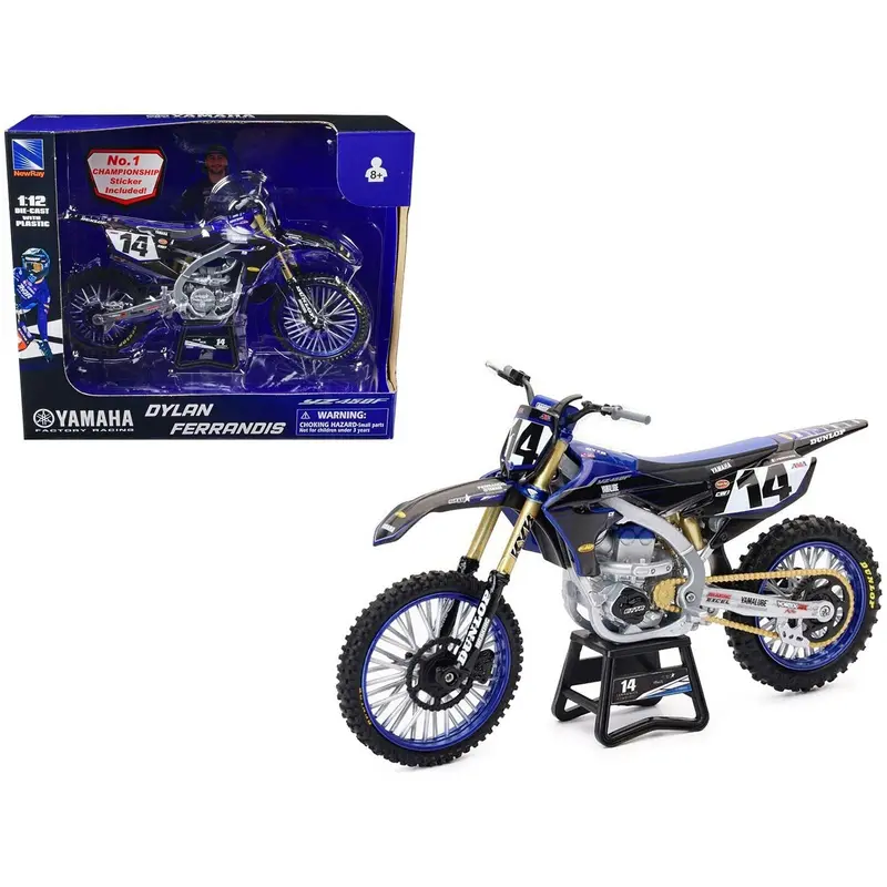 Yamaha Yz450f Championship Edition Motorcycle #14 Dylan Ferrandis "Yamaha Factory Racing" 1/12 Diecast Model By New Ray 1