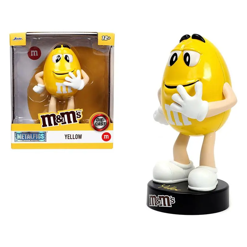 Yellow M&M's 5.25" Diecast Figurine "Metalfigs" Series By Jada 1
