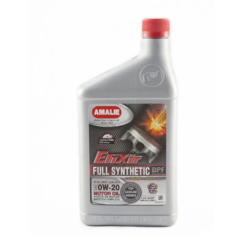 Amalie Elixir Full-Synthetic 0W-20 Motor Oil – Dexos1 Certified, 12-Quart Case 1