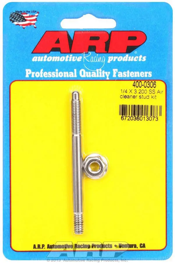 Arp 400-0306 Stainless Steel Air Cleaner Stud Kit (1/4" X 3.2") 1