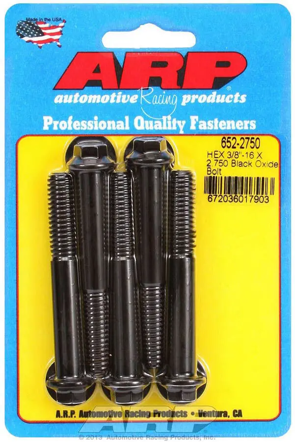 Arp 652-2750 High-Strength Hex Bolt Kit – 3/8"-16 X 2.75", Five-Piece Set 1