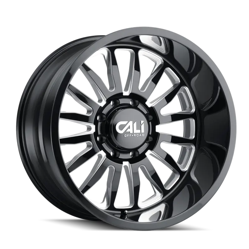 Cali Off-Road Summit Gloss Black & Milled 22X12 Wheel – 8X165.1 Bolt Pattern, -51Mm Offset 1