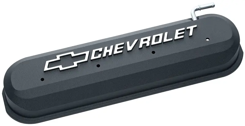 Chevrolet Performance 141-262 Slant-Edge Die-Cast Black Valve Covers For Ls Engines 1