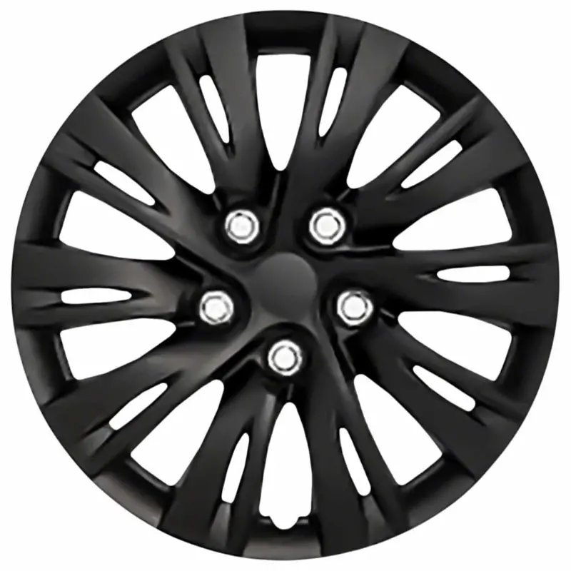 Coast To Coast Iwc103715Blk 15" Gloss Black 10-Spoke Plastic Wheel Set (4-Pack) 1