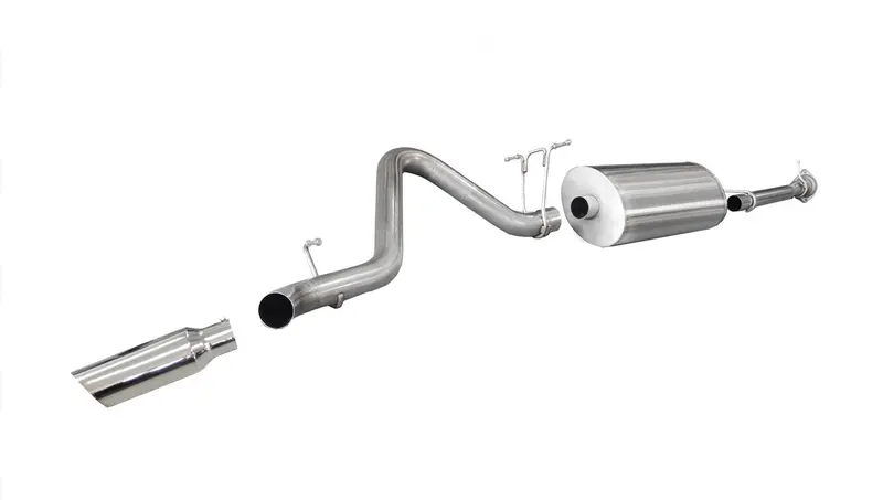 Corsa Performance Cat-Back Exhaust System – 3" Stainless Steel, Single-Side Exit, 4" Slash-Cut Tip For 2011–2014 Silverado/Sierra 2500 1