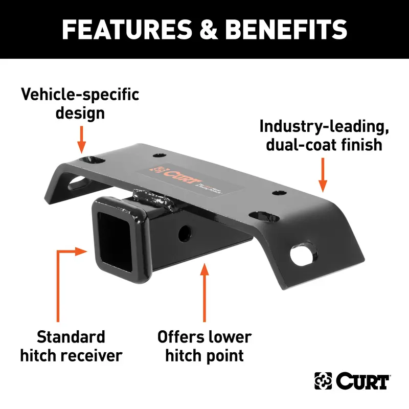 Curt 2-Inch Step Bumper Hitch Receiver – Compatible With Westin & Dmi Bumpers (19031) 1