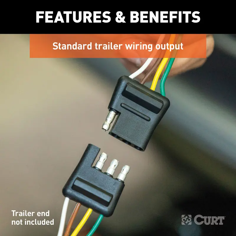 Curt 56410 Custom-Fit 4-Pin Flat Wiring Harness For Kia Forte And Forte Koup Models 1