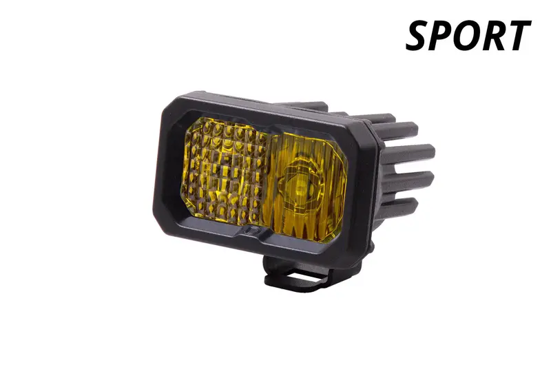 Diode Dynamics Stage Series 2" Led Pod Light – Sport Yellow Spot Beam, Abl-Compliant 1