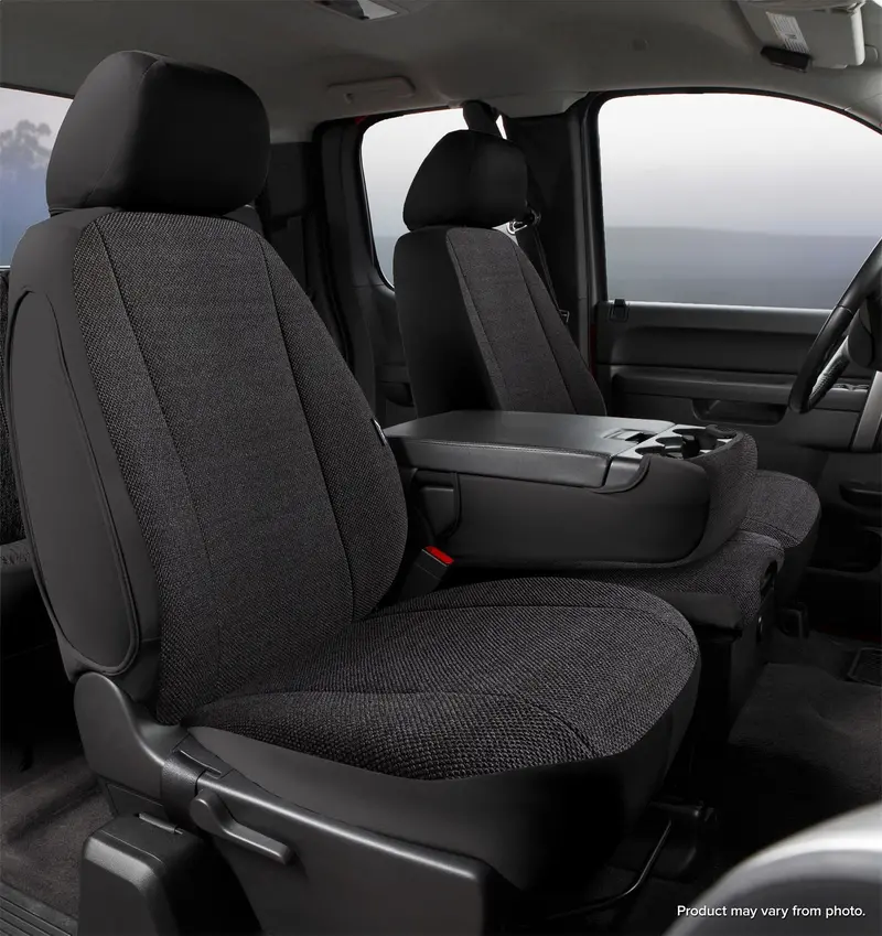 Fia Tr4000 Black Universal Poly-Cotton Seat Covers For High-Back Bucket Seats 1