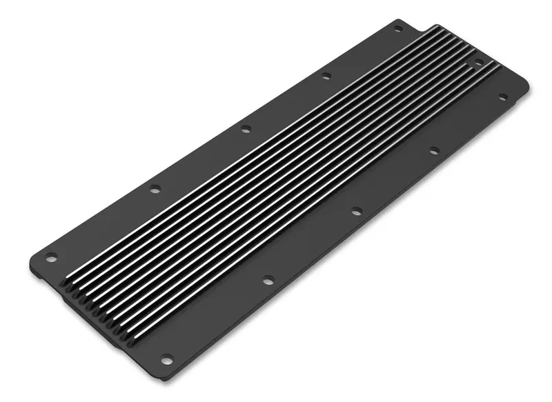 Holley 241-268 Finned Ls Valley Cover – Satin Black Machined Aluminum 1