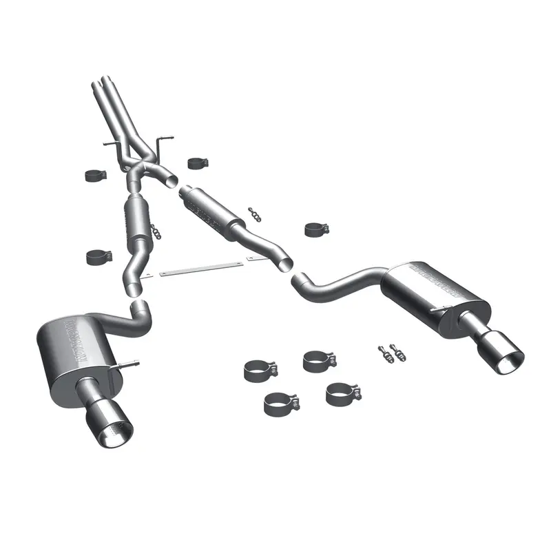 Magnaflow 16493 Touring Cat-Back Exhaust System – Stainless Steel, Bolt-On 1