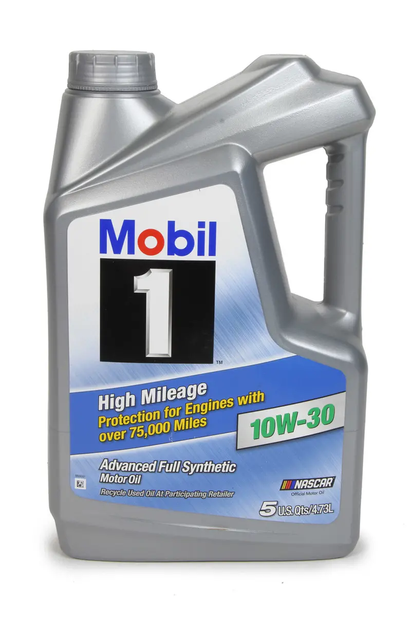 Mobil 1 120770-1 High Mileage 10W-30 Motor Oil – 5 Quart Bottle 1