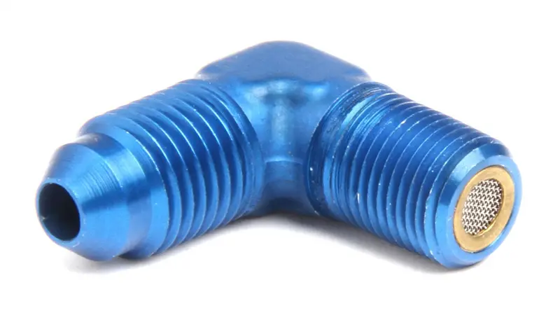 Nos Nitrous Oxide High-Pressure Filter – 1/8” Npt To -4An, 90-Degree Blue Fitting 1