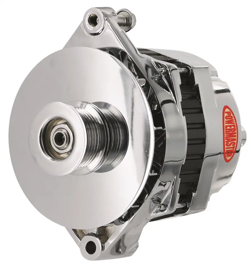 Powermaster 17864 Cs144 Alternator – 170-Amp Straight-Mount Unit With Chrome Housing And High Idle Output 1