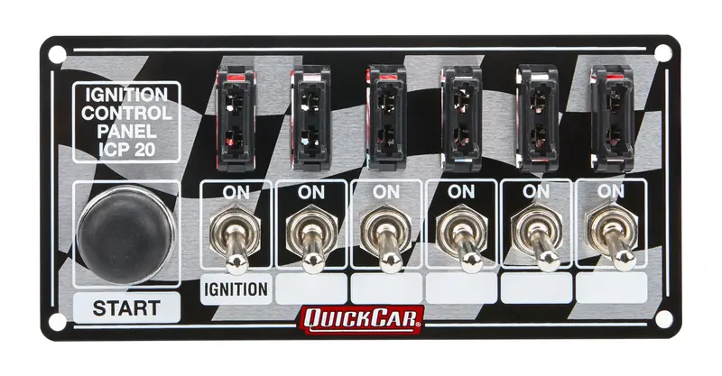 Quickcar Racing Fused Ignition Panel With Integrated Start Button – Race-Ready Electrical Control 1