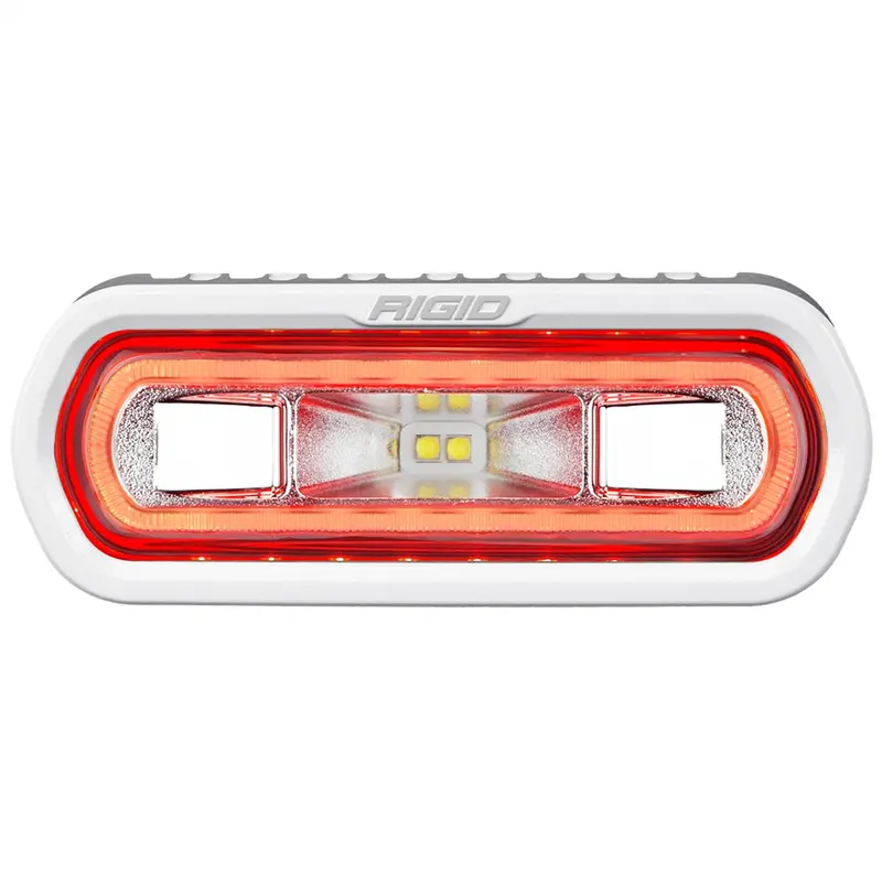 Rigid Industries Sr-L Marine Spreader Pod – Surface Mount, White W/ Red Halo (51102) 1