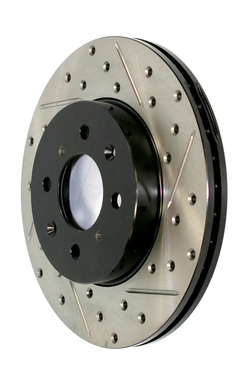 Stoptech 127.22001L Front Left Drilled & Slotted Sport Brake Rotor 1