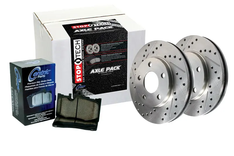 Stoptech Sport Axle Pack – Four-Wheel Slotted & Drilled Brake Kit With Lines 1