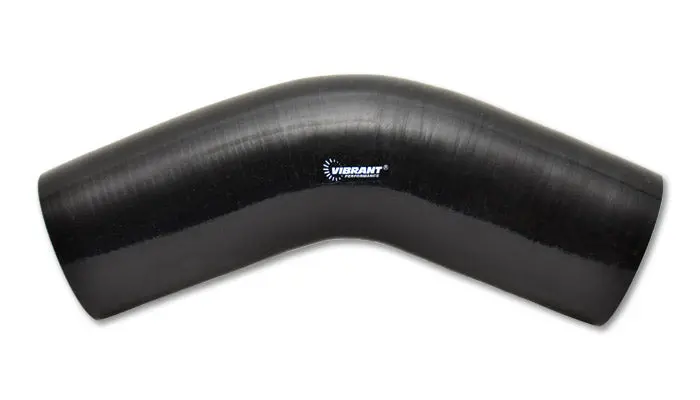Vibrant Performance 2753 4-Ply 45° Black Silicone Elbow (2.75" I.D. × 5" Leg) 1